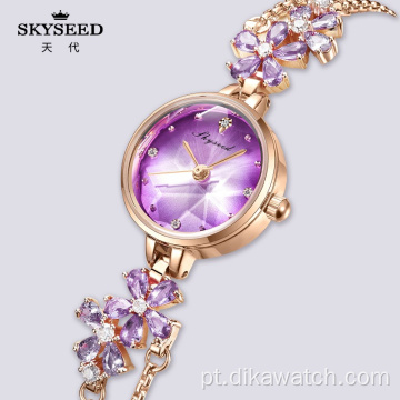 Relógio de corrente SKYSEED, marca feminina, relógio de quartzo